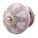 Light Purple Ceramic Floral Drawer Knobs